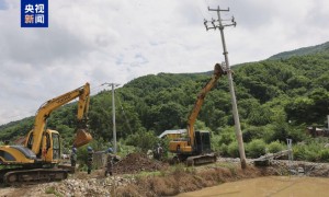 强降雨致吉林集安受灾 重建工作正在开展