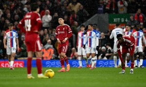 足彩彩果:利物浦0-3水晶宫 大巴黎爆6倍冷平